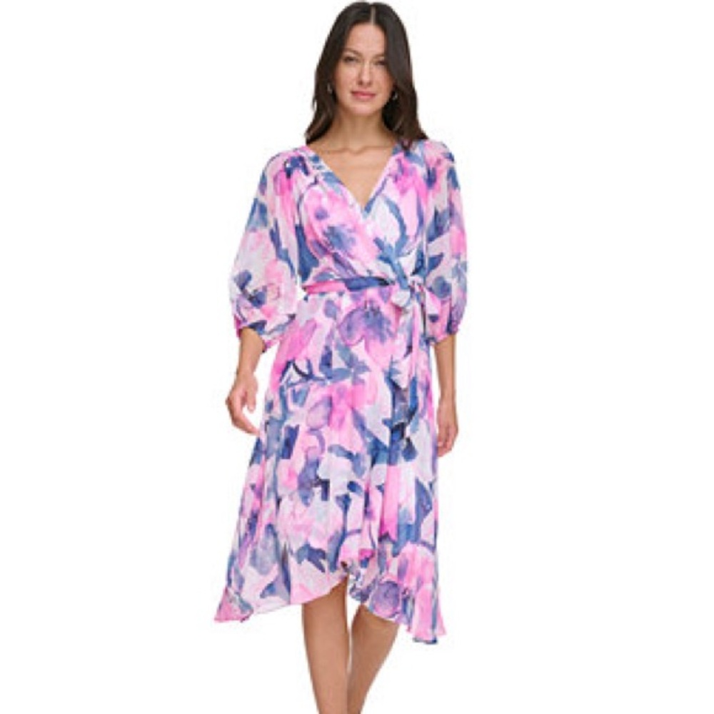 DKNY women’s faux wrap dress